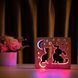 Фото Светильник ночник ArtEco Light с дерева LED "Кот и собачка" с пультом и регулировкой цвета, двойной RGB 1020356, вид 2,