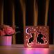 Фото Светильник ночник ArtEco Light с дерева LED "Кот и собачка" с пультом и регулировкой цвета, двойной RGB 1020356, вид 5,