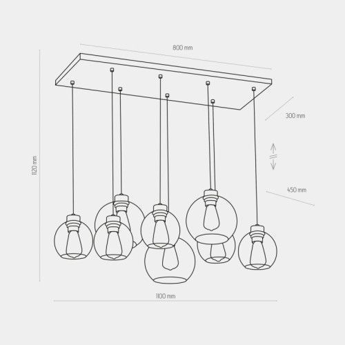 Фото Люстра подвесная TK-Lighting cubus graphite 4113 4113,