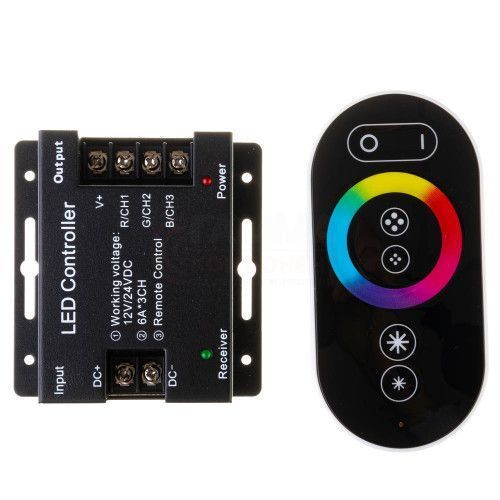 Фото LED контроллер светодиодный RGB 18-12Вт (Radio 6 кнопок) черный 1009678,