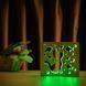 Фото Светильник ночник ArtEco Light из дерева LED "Кот и рыбки" с пультом и регулировкой цвета, RGB 1020351, вид 3,