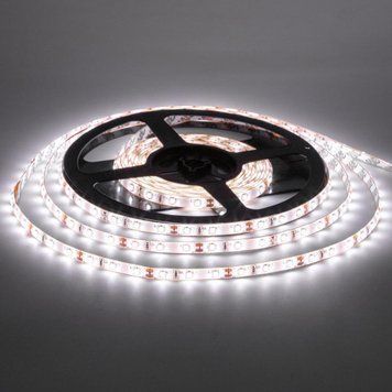 Фото Світлодіодна стрічка біла 12V smd2835 120LED/м IP20 Бухта 50м 1022656,