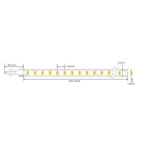 Фото LED лента RISHANG 120-2835-12V-IP33 9,6W 745Lm 3000K 5м (RD08C0TA-B-WW) 668,