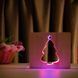 Фото Світильник нічник ArtEco Light з дерева LED "Ялинка засніжена" з пультом та регулюванням кольору, подвійний RGB 1021470, вид 5,
