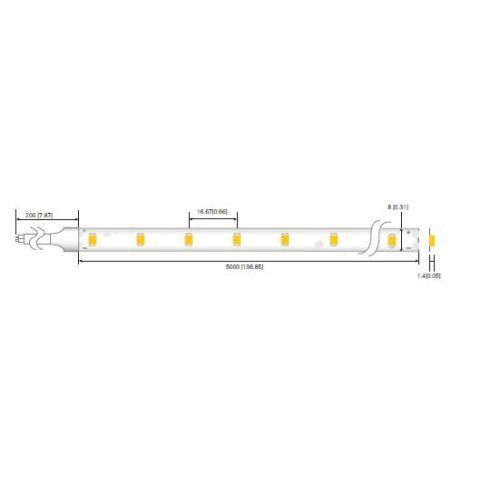 Фото LED стрічка RISHANG 60-2835-12V-IP20 4.8W 535Lm 6000K 5м (RD0860TA-B-PW) 667,