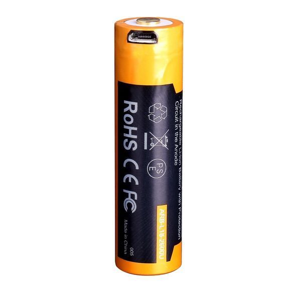 Фото Акумулятор 18650 Fenix (2600 mAh) micro usb зарядка ARB-L18-2600U,