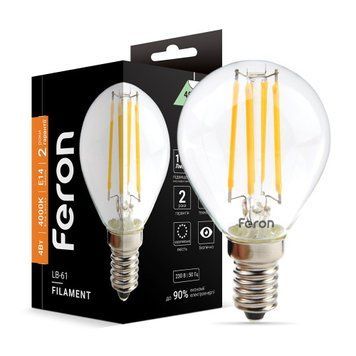 Фото Светодиодная лампа Feron LB-61 4Вт E14 4000K 25579,
