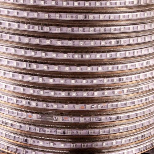 Фото Светодиодная лента синяя 220V герметичная AVT smd2835 120LED/м 4Вт/м IP65 1017820,