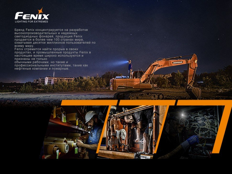 Фото Фонарь налобный Fenix HM61R + Складной нож Ruike S22 Коричневый HM61RS22br,