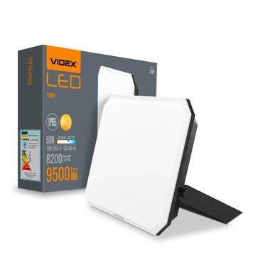 Фото LED прожектор VIDEX F3 100W 5000K 220V Black (VLE-F3-1005B) 27716,
