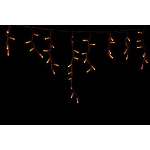Фото Вулична гірлянда LUMION бахрома &laquo;Icicle light&raquo; Flicker 90LED 230V чорний / жовте 2м 20444-DЕ,