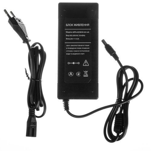 Фото Led блок живлення 24V 4А 96Вт зі штекером 1013390,