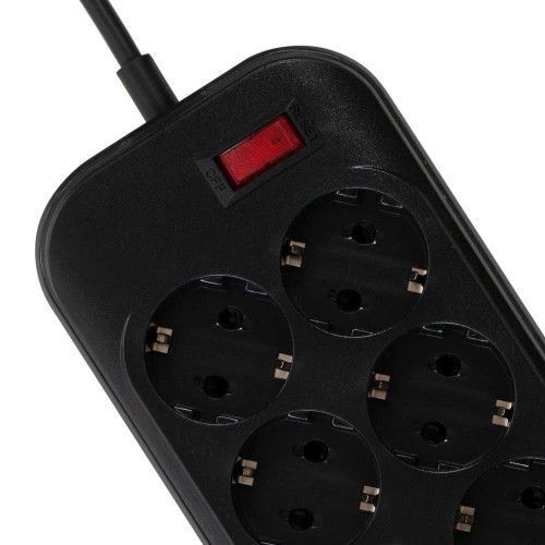 Фото Мережевий фільтр живлення ColorWay CW-CHE64B, 6 розеток/4USB Black (CW-CHE64B) U0382707,