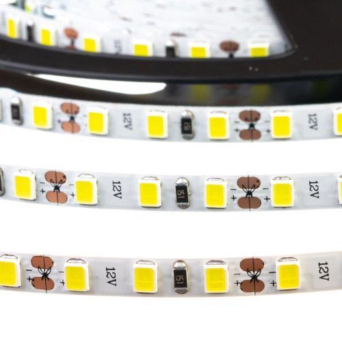Фото Світлодіодна стрічка 5mm холодна біла 12V AVT smd2835 120LED/м IP20 1010576,