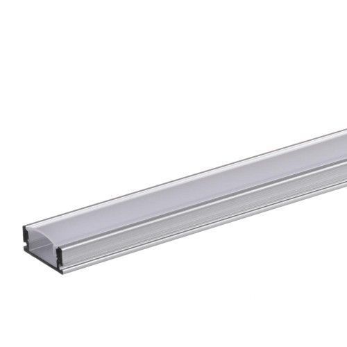 Фото LED профиль накладной ЛП-7 (17х7мм) 1м с полуматовым рассеивателем в комплекте 1018269,