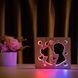 Фото Світильник нічник ArtEco Light з дерева LED "Поцілунок" з пультом та регулюванням кольору, подвійний RGB 1020452, вид 2,