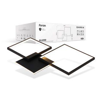 Фото Светодиодный светильник Feron AL6300 QUADRO M 90W черный 40243,