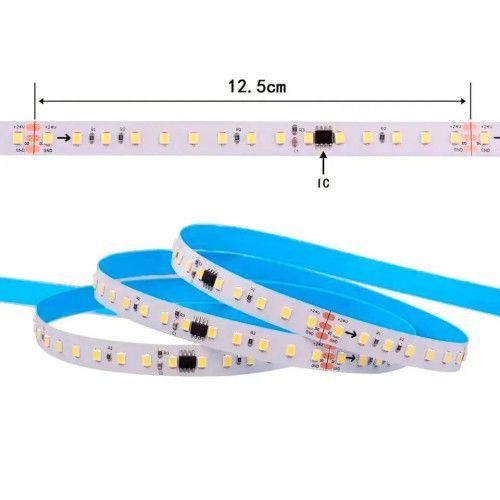 Фото Світлодіодна стрічка бігаюча хвиля Running effect 24V AVT smd2835 120LED/м IP20 1022773,