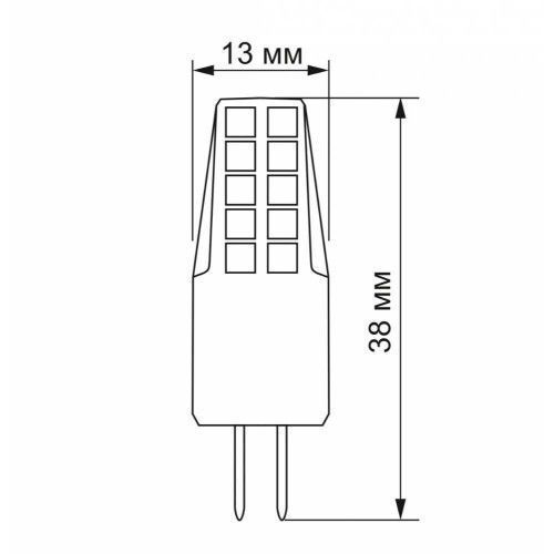 Фото LED лампа VIDEX G4C 12V 2W G4 4100K 24633,