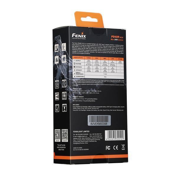 Фото Ліхтар ручний Fenix PD40R V2.0 + подарунок Ліхтар ручний Fenix E01 V2.0 PD40RV20E01V20,