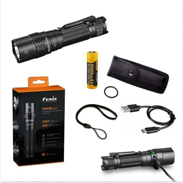 Фото Ліхтар ручний Fenix PD40R V2.0 + подарунок Ліхтар ручний Fenix E01 V2.0 PD40RV20E01V20,