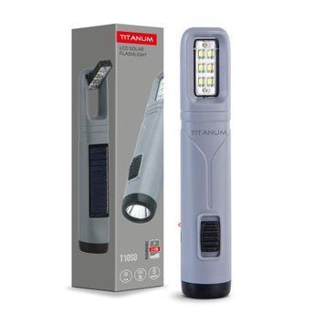 Фото Портативний ліхтарик із сонячною батареєю TITANUM TLF-T10SO, micro USB 27416,