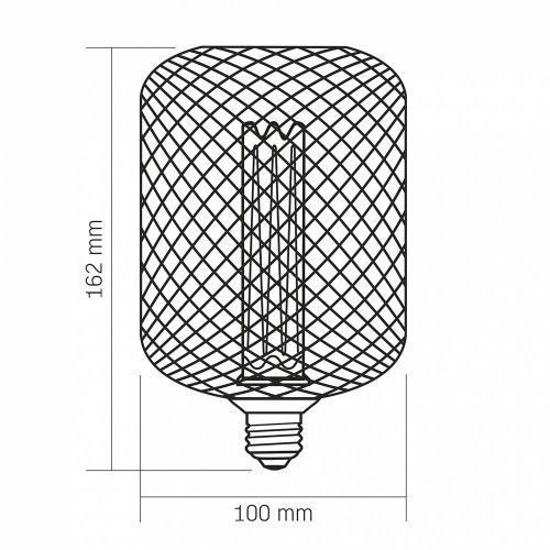 Фото LED лампа VIDEX Filament VL-DBMC100162 4W E27 1800K Black Chainmail style 27617,