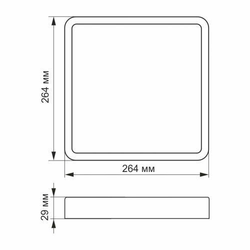 Фото LED Світильник накладний квадрат VIDEX Downlight 24W 5000K White 24883,