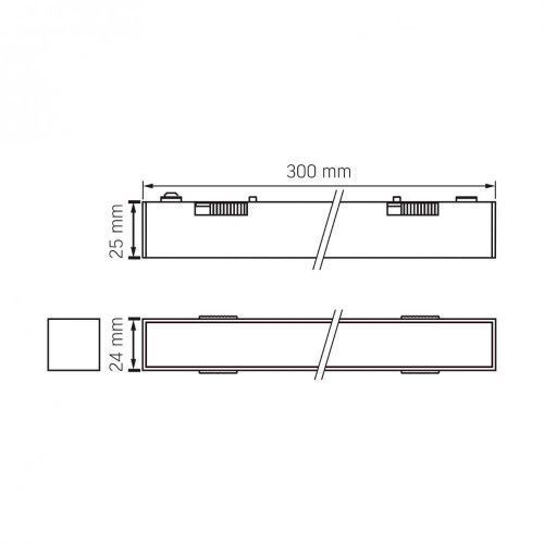 Фото Светильник магнитный трековый VIDEX LD430B 10.5W 30cm 4000K 48V Black 28027,