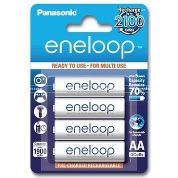 Фото Акумулятор Panasonic Eneloop AA 1900 4BP mAh NI-MH блистер 4 шт BK-3MCCE4BE,