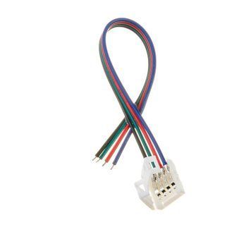 Фото Коннектор для светодиодной ленты RGB 12V 10mm провод/зажим 1012438,