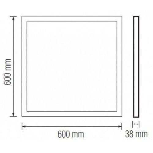 Фото Світильник накладний 600*600 SMD LED "PULSAR-48" 48 W 6400K білий 056-015-0048-050,