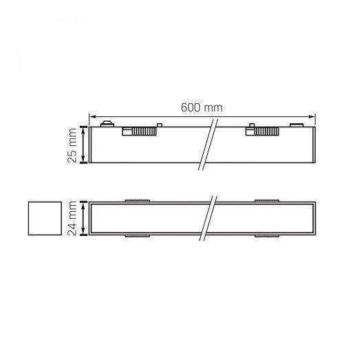 Фото Світильник магнітний трековий VIDEX LD460B 21W 60cm 4000K 48V Black 28026,